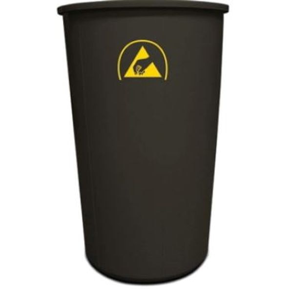 DB-1622-BLK ESD Trash Can, Black, 4