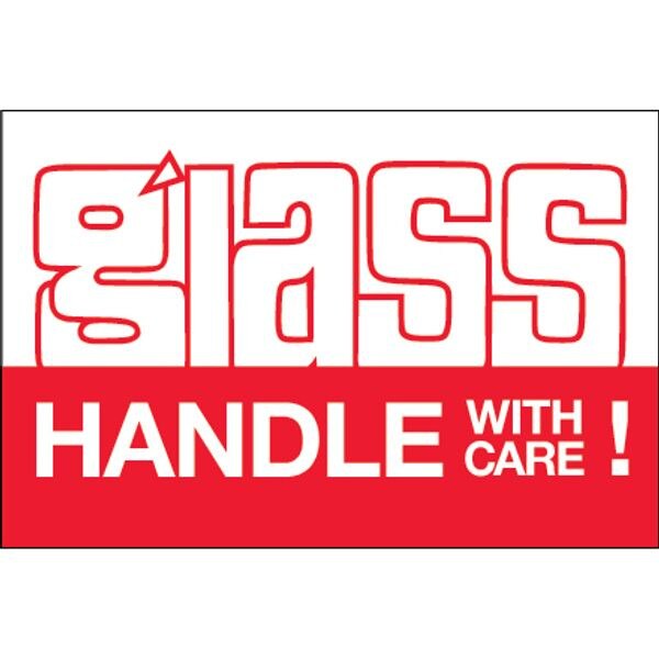 Glass - Handle With Care Label, 2"