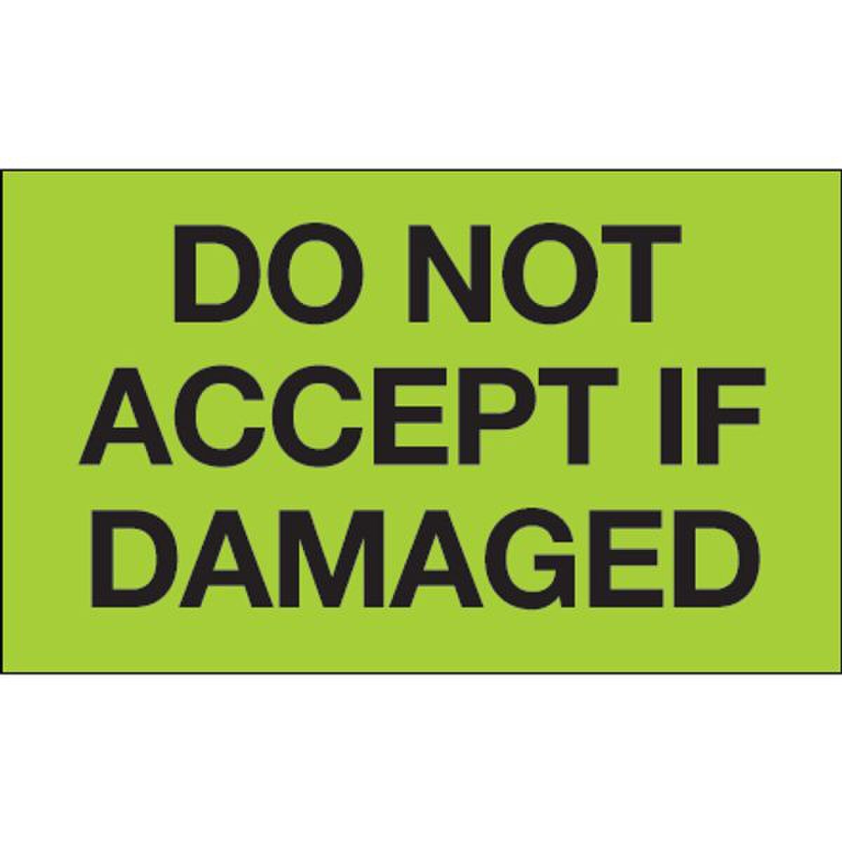 Do Not Accept If Damaged Label, Flu