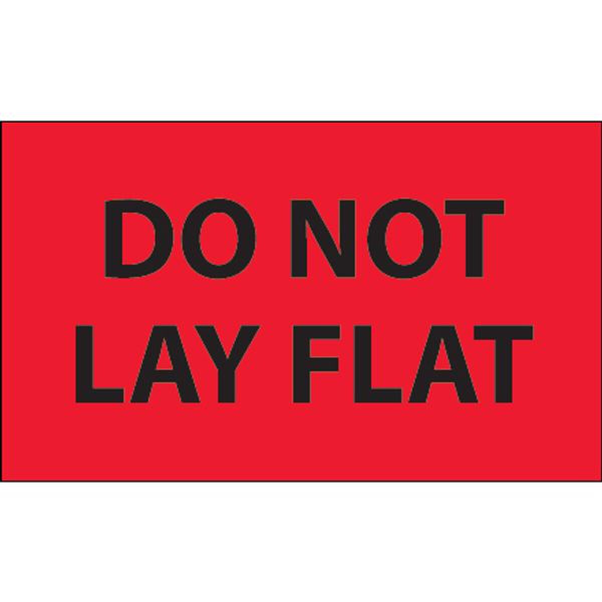 Do Not Lay Flat Label, Fluorescent