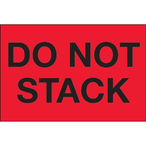 Do Not Stack Label, Fluorescent Red