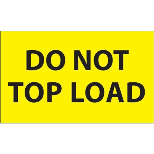 Do Not Top Load Label, Fluorescent