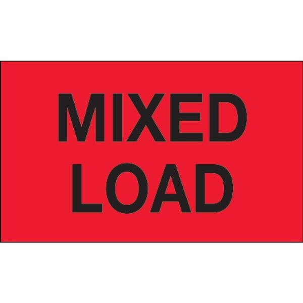 Mixed Load Label, Fluorescent Red,