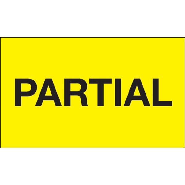 Partial Label, Fluorescent Yellow,