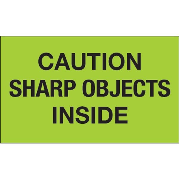 Caution Sharp Objects Inside Label,