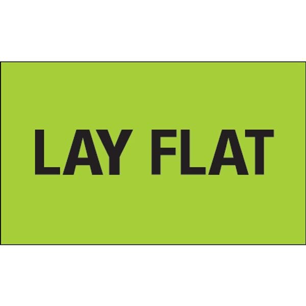 Lay Flat Label, Fluorescent Green,