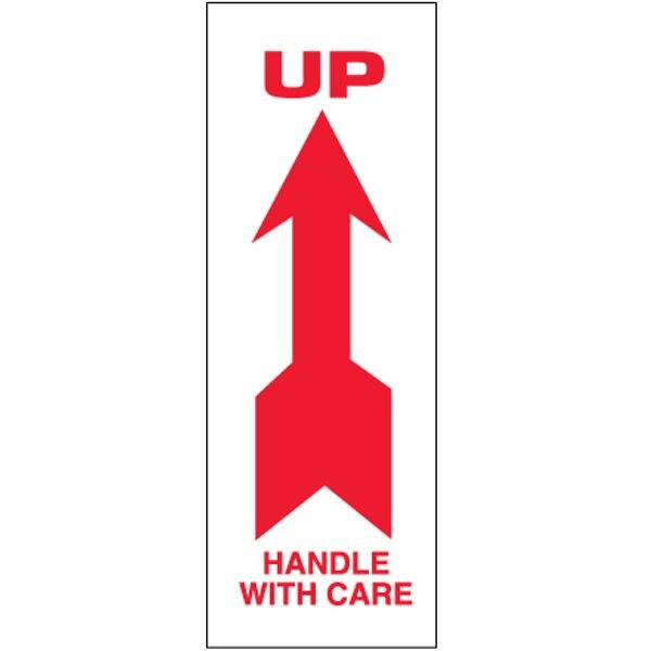 Up Handle with Care - Arrows Label,