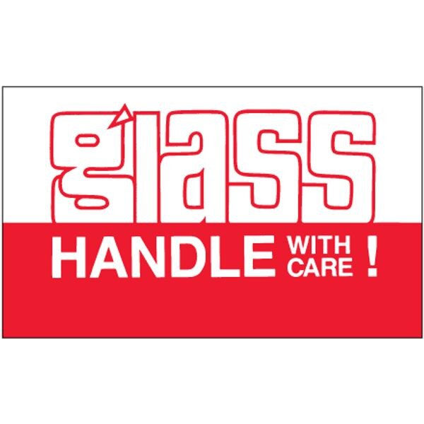Glass - Handle With Care Label, 3"