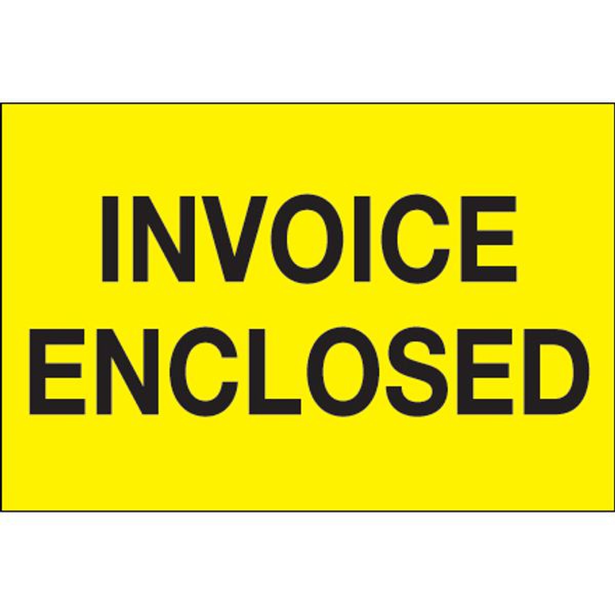 Invoice Enclosed Label, Fluorescent