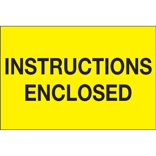 Instructions Enclosed Label, Fluore