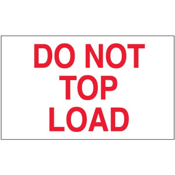 Do Not Top Load Label, 3" x 5", 500