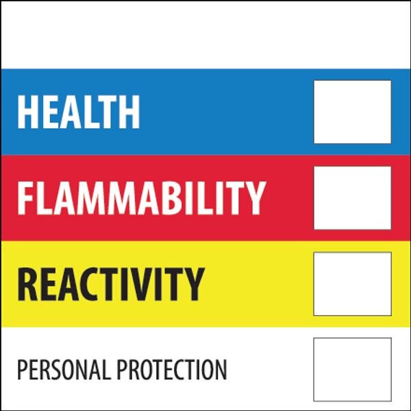 Health Flammability Reactivity Labe