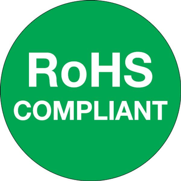 RoHS Compliant Label, 1" Circle, 50