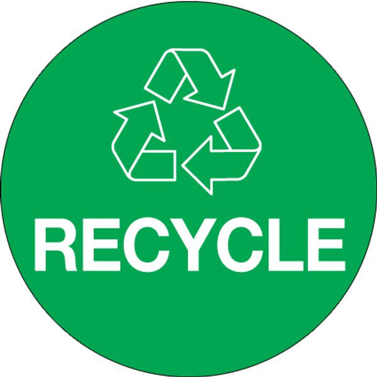 Recycle Label, 3"Dia, 500/Roll