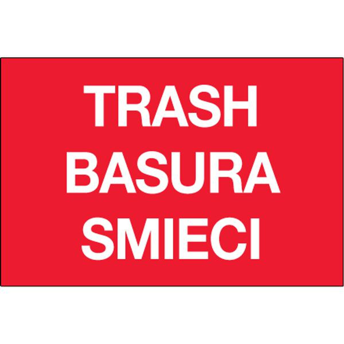 Trash Label, 3" x 2", 500/Roll