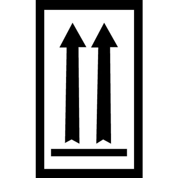 Two Black Arrows Over Black Bar - A