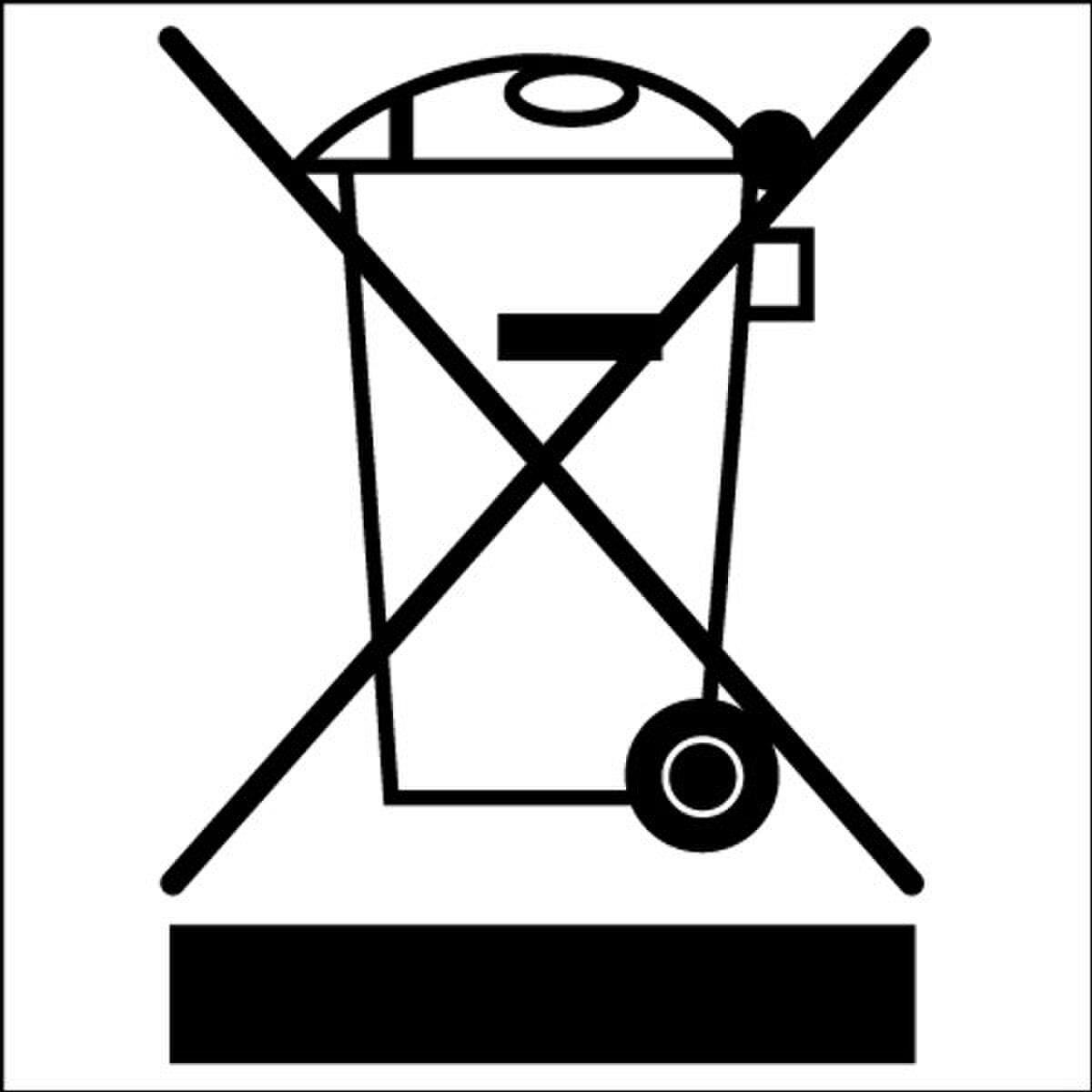 WEEE Regulated Label, 1" x 1", 500/