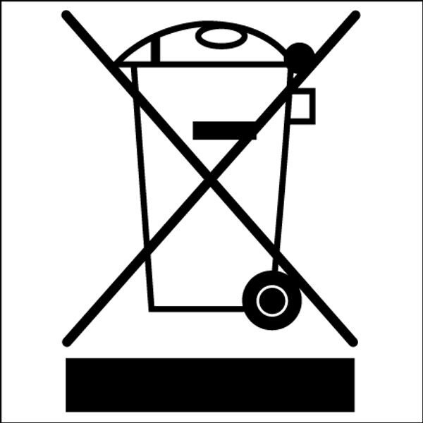 WEEE Regulated Label, 1" x 1", 500/