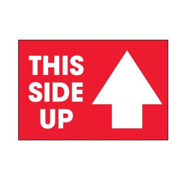 This Side Up - Arrows Label, 3" x 5