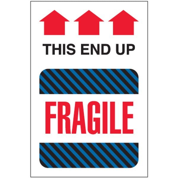 This End Up - Fragile - Lablels, 4"