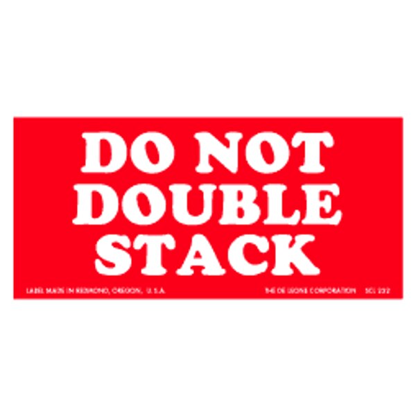 Do Not Double Stack Label, 2" x 3",