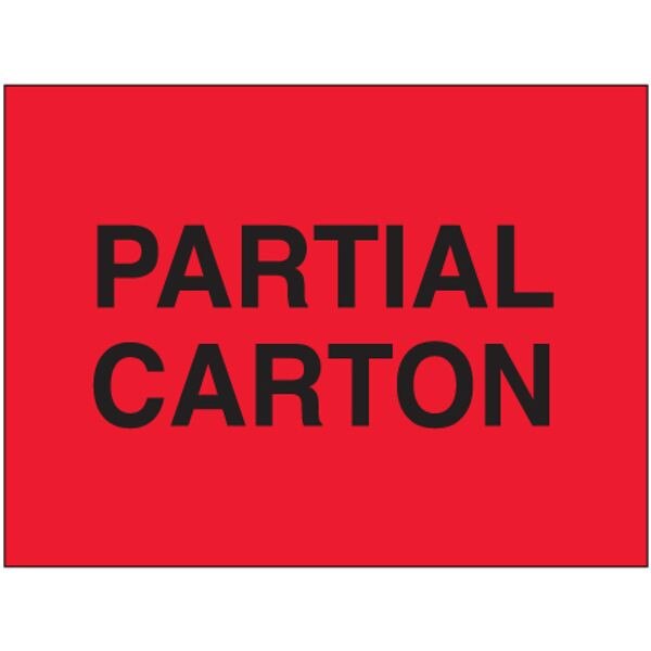 Partial Carton Label, Fluorescent R