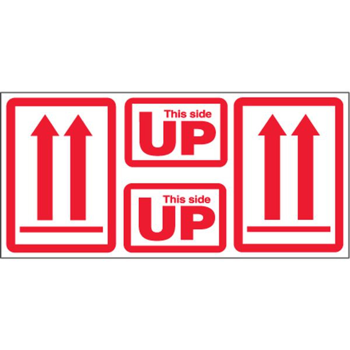 This Side Up Arrows Label, 5" x 9",