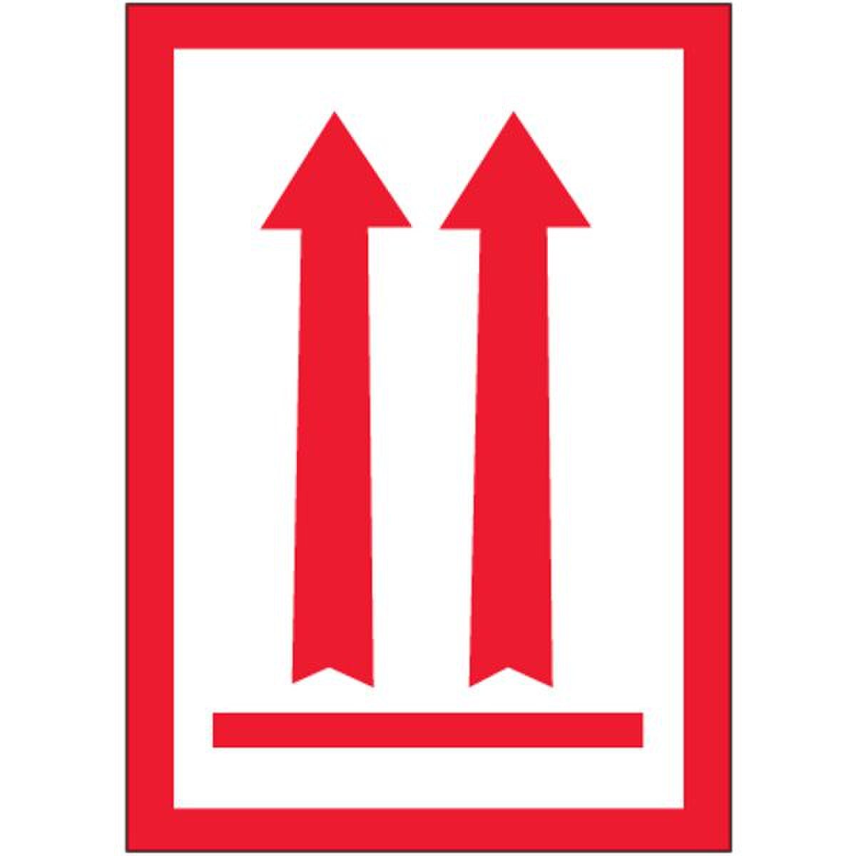 Two Red Arrows Over Red Bar - Arrow