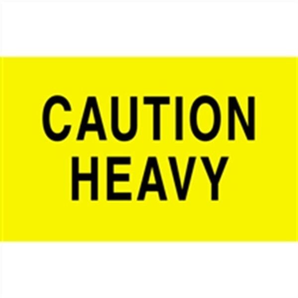 Caution Heavy Label, 3" x 5", 500/R