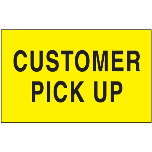 Customer Pick Up Label, Fluorescent