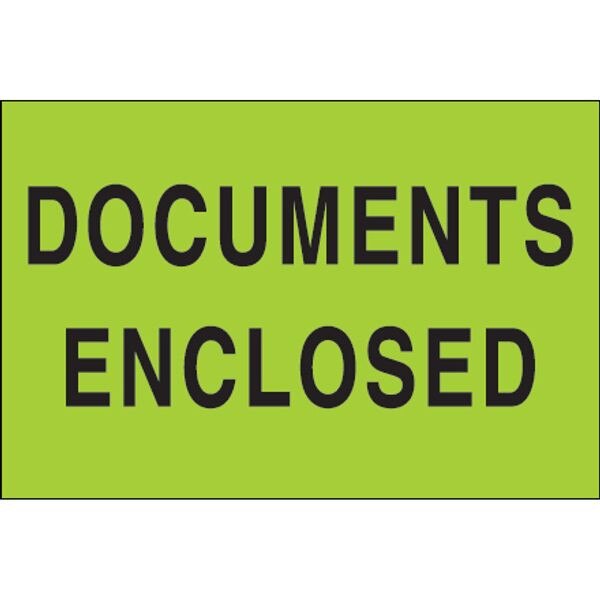 Documents Enclosed Label, Fluoresce