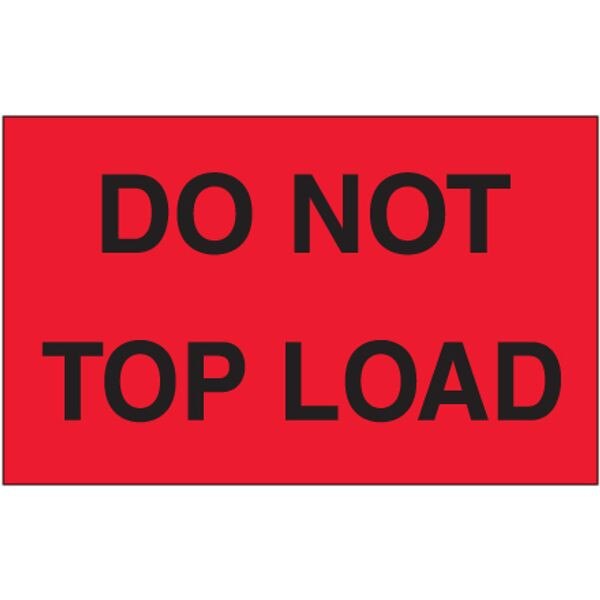 Do Not Top Load Label, Fluorescent