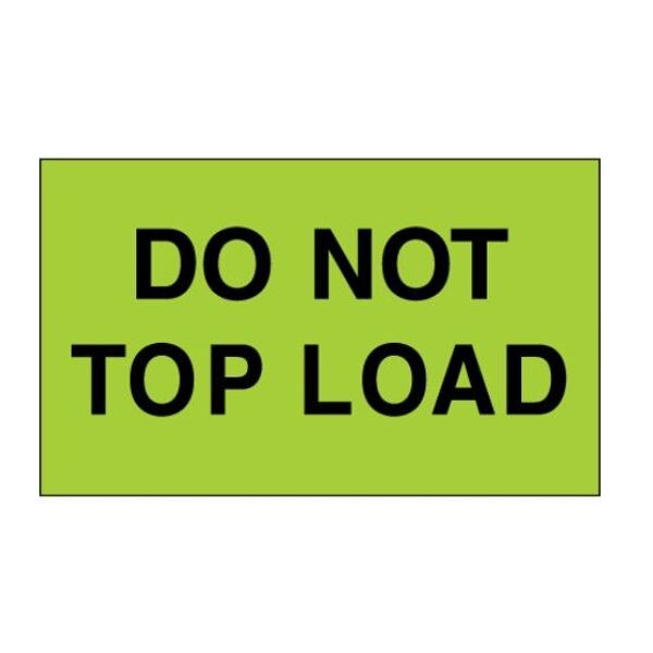 Do Not Top Load Label, Fluorescent