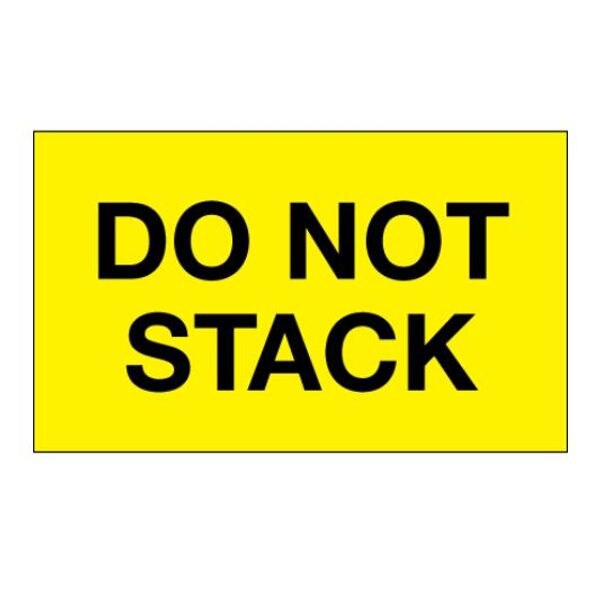 Do Not Stack Label, Fluorescent Yel