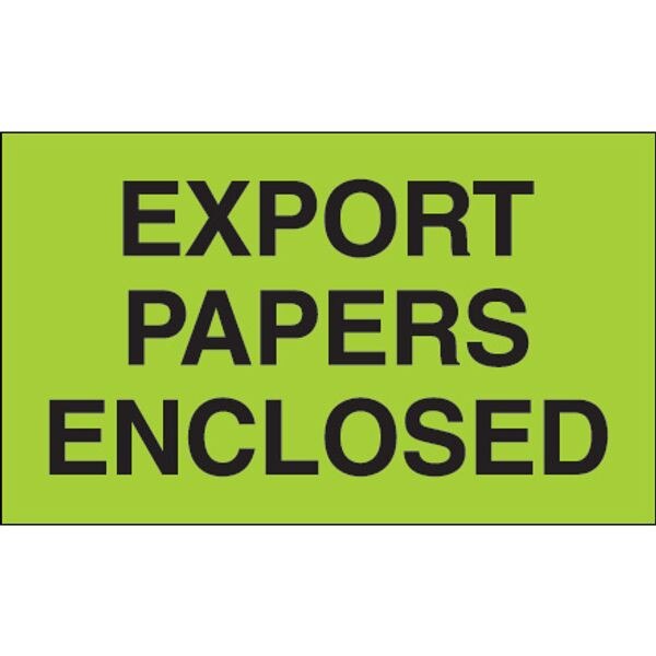 Export Papers Enclosed Label, Fluor