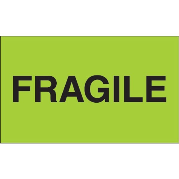 Fragile - (Fluorescent Green) Label