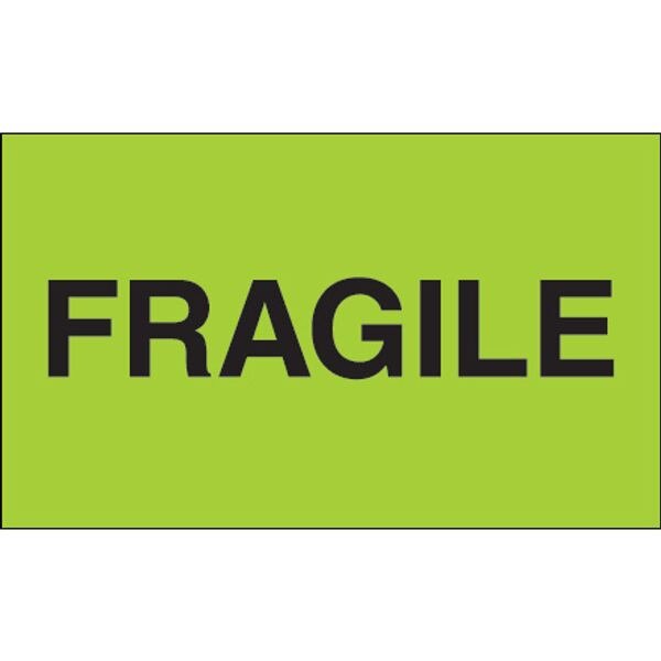 Fragile - (Fluorescent Green) Label