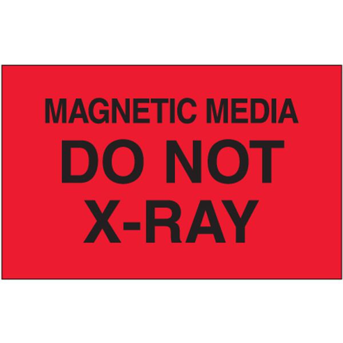 Magnetic Media, Do Not X-Ray Label