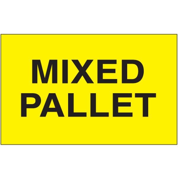 Mixed Pallet Label, Fluorescent Yel