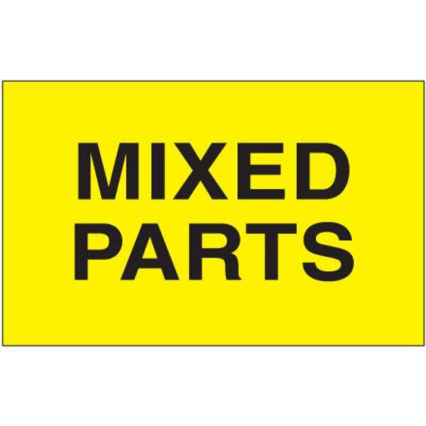 Mixed Parts Label, Fluorescent Yell