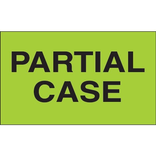 Partial Case Label, Fluorescent Gre