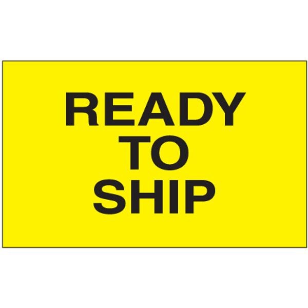Ready to Ship Label, Fluorescent Ye