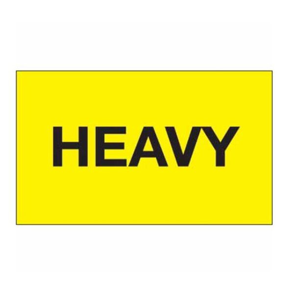Heavy Label, Fluorescent Yellow, 3"