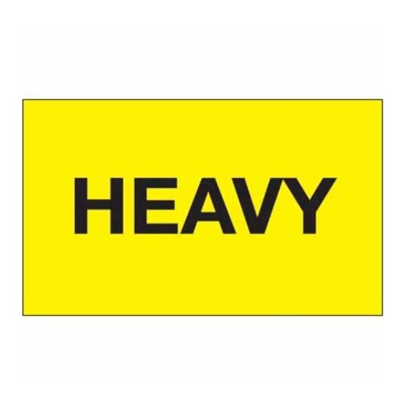 Heavy Label, Fluorescent Yellow, 3"