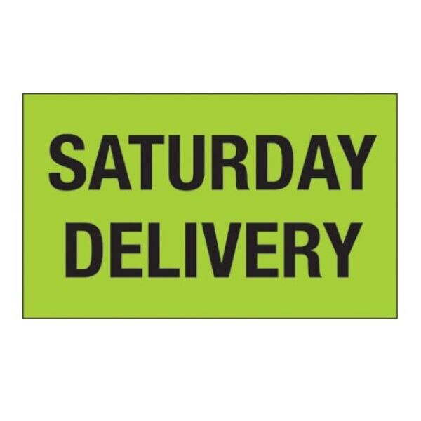 Saturday Delivery Label, Fluorescen