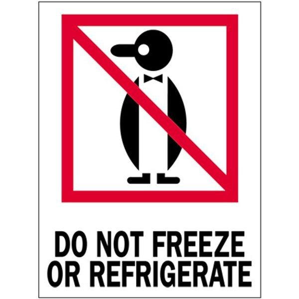 Do Not Freeze or Refrigerate Label,