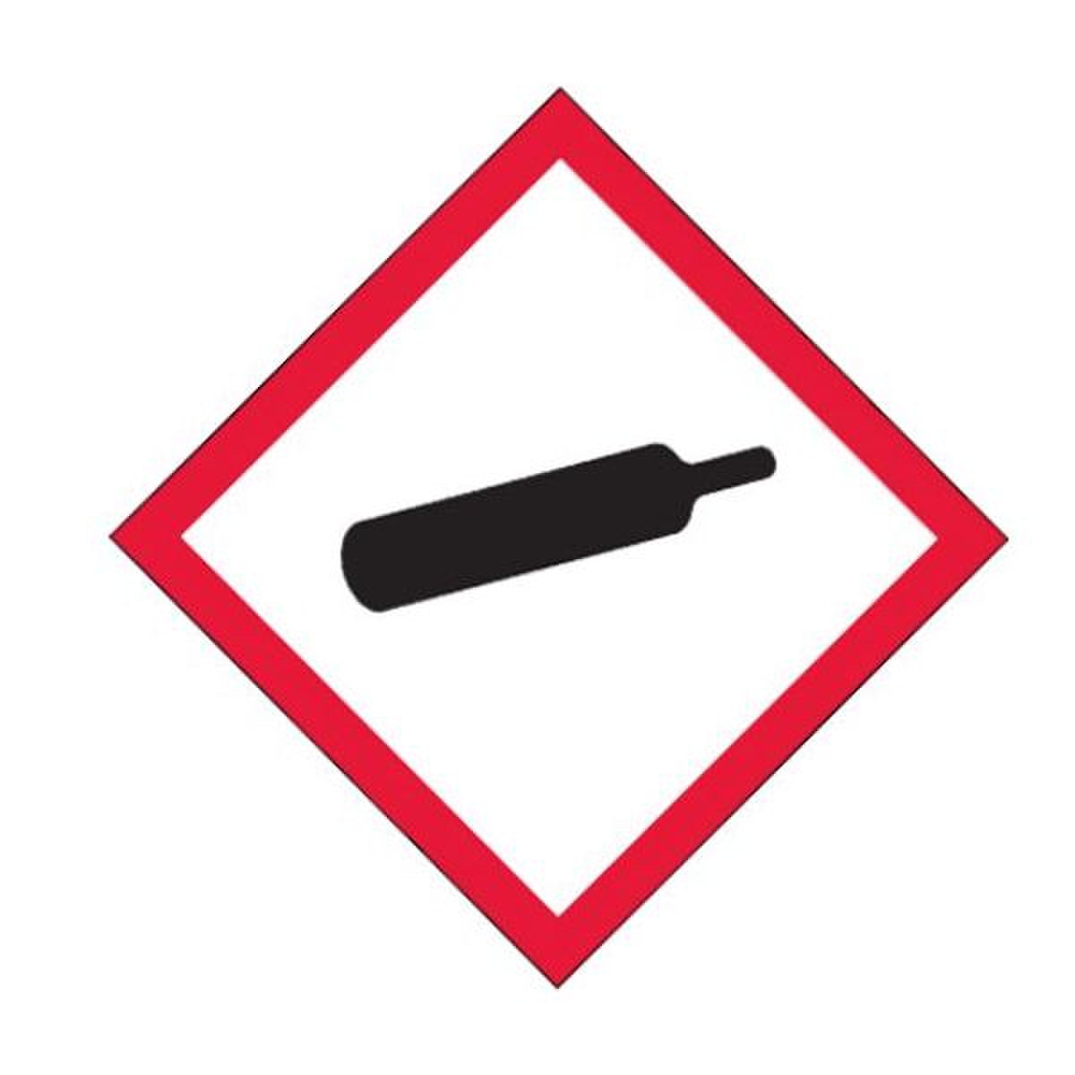 Gas Cylinder Label, 1" x 1", 500/Ro