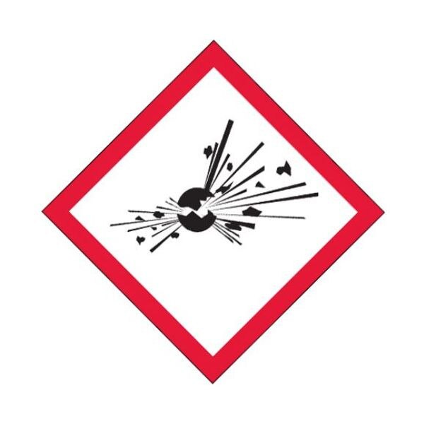 Exploding Bomb Label, 1" x 1", 500/