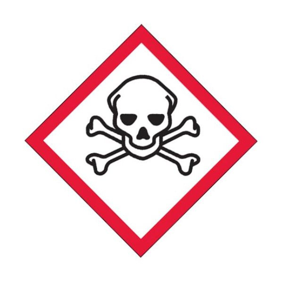 Skull and Crossbones Label, 1" x 1"
