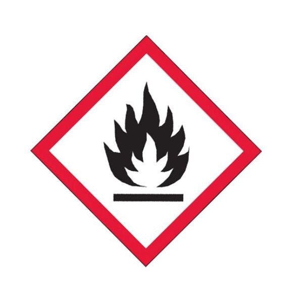 Flame Label, 2" x 2", 500/Roll